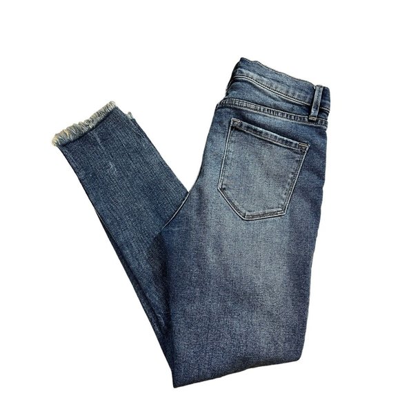 Urban Outfitters BDG Jeans Womens 2 Crop Twig High Rise Blue Distressed Raw Hem - Picture 3 of 14